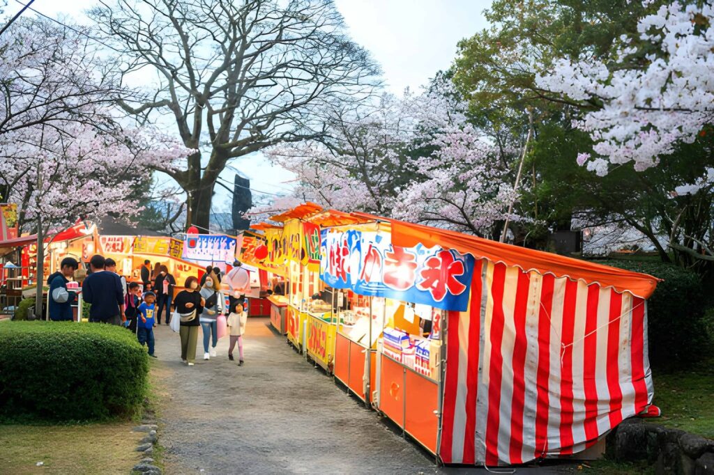 cherry blossoms and traditional culture